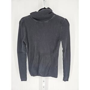 Leo & Nicale Women's Black Long Sleeve Turtle Neck Sweater Size M